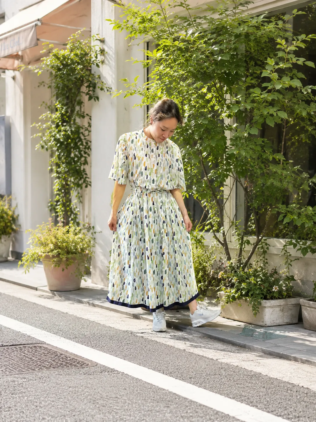 佐賀県有田町のブティックBellでおすすめする夏のドット柄ワンピースコーデ